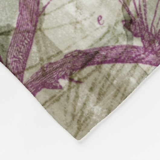 Arabeske-Schmetterlinge III Fleecedecke (Ecke)