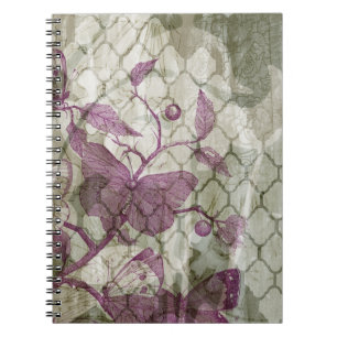 Arabeske-Schmetterlinge III Notizblock