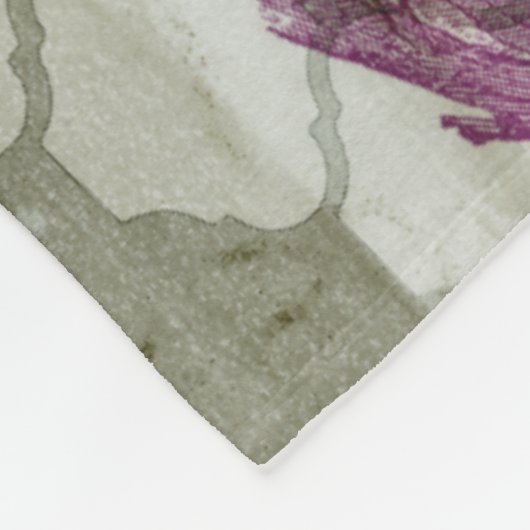 Arabeske-Schmetterlinge IV Fleecedecke (Ecke)