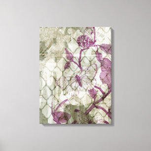 Arabeske-Schmetterlinge IV Leinwanddruck