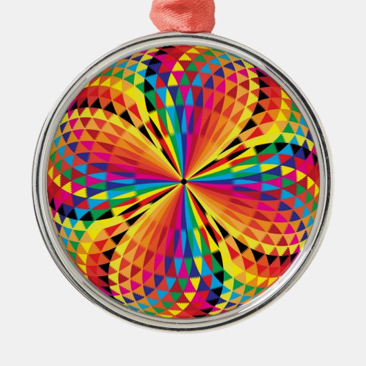 Arabeske-Taste Silbernes Ornament (Vorne)