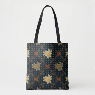 Arabeske. Vintage abstraktes Raster florales nahtl Tasche