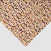 Arabeskedamast - Braun und Kamel Tan Seidenpapier (Ausschnitt)