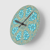 Arabesken-Mosaik Runde Wanduhr (Winkel)