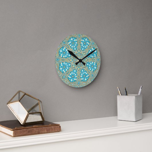 Arabesken-Mosaik Runde Wanduhr (Büro)