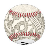 Arabesken-Stil-Spitze mit Monogramm Baseball (Rückseite)