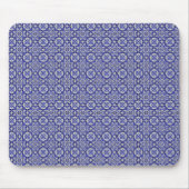 Arabesque Arab Middle Eastern Blue Tile Pattern Mousepad (Vorne)