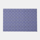Arabesque Arabischer Nahost Blaue Tile Fußmatte (Vorderseite)