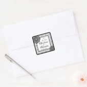 Arabesque Black Lace, Save the Date Aufkleber (Umschlag)