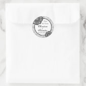 Arabesque Black Lace, Save the Date Aufkleber (Tasche)