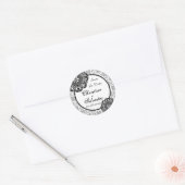 Arabesque Black Lace, Save the Date Aufkleber (Umschlag)