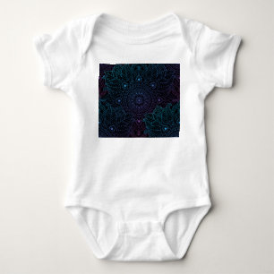 Arabesque Bliss: Oriental Mandala Magic Baby Strampler