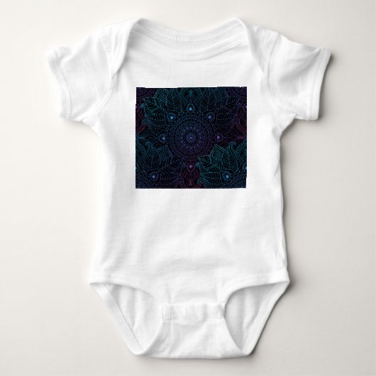 Arabesque Bliss: Oriental Mandala Magic Baby Strampler (Vorderseite)