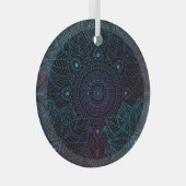 Arabesque Bliss: Oriental Mandala Magic Ornament Aus Glas (Vorderseite Rechts)
