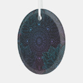 Arabesque Bliss: Oriental Mandala Magic Ornament Aus Glas (Vorderseite links)