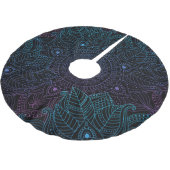 Arabesque Bliss: Oriental Mandala Magic Polyester Weihnachtsbaumdecke (Schrägansicht)