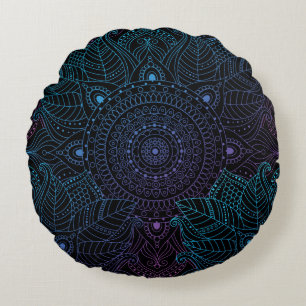 Arabesque Bliss: Oriental Mandala Magic Rundes Kissen