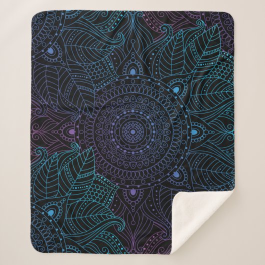 Arabesque Bliss: Oriental Mandala Magic Sherpadecke (Vorderseite)
