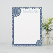 Arabesque Blue Lace, Letterhead Briefkopf (Stehend Vorderseite)