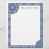 Arabesque Blue Lace, Letterhead Briefkopf (Vorne/Hinten)