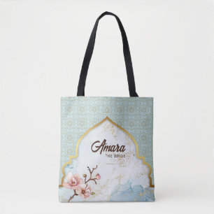 Arabesque Braut-Tasche – Hellblauer Bogen Tasche