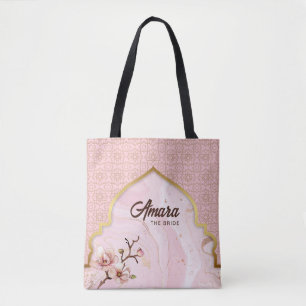 Arabesque Braut-Tasche – Rosafarbenes Torbogen Tasche