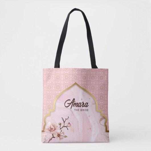 Arabesque Bride's Tote Bag - Blush Pink Arch Tasche (Vorderseite)