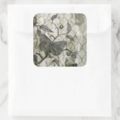 Arabesque Butterfells I Quadratischer Aufkleber (Tasche)