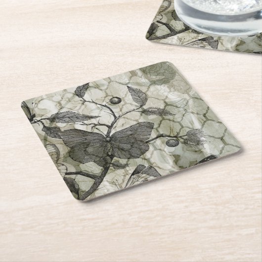 Arabesque Butterfells I Rechteckiger Pappuntersetzer (angewinkelt)