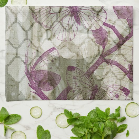 Arabesque Butterfells IV Geschirrtuch (Gefaltet)