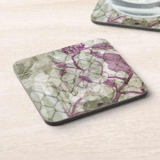 Arabesque Butterfells IV Getränkeuntersetzer (Linke Seite)