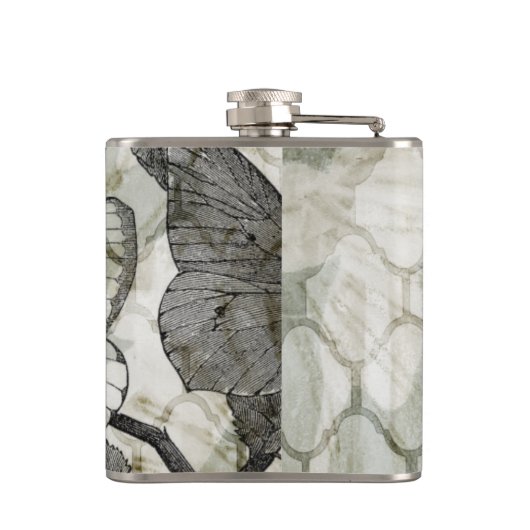 Arabesque Butterflies II Flachmann (Rückseite)