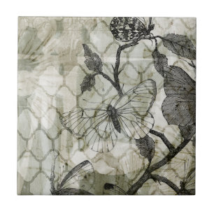 Arabesque Butterflies II Fliese