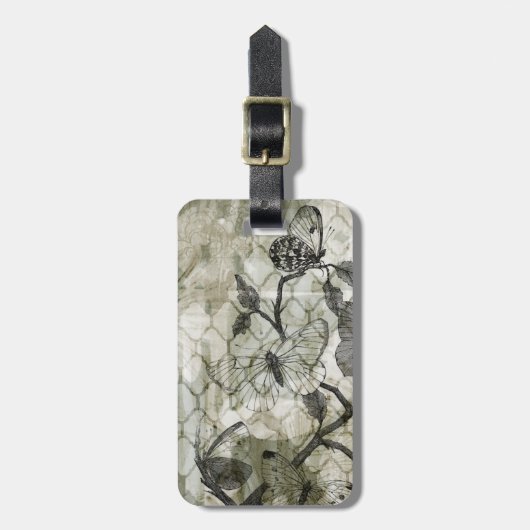 Arabesque Butterflies II Gepäckanhänger (Vorderseite vertikal)
