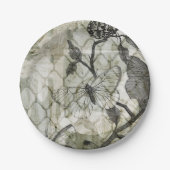 Arabesque Butterflies II Pappteller (Vorderseite)