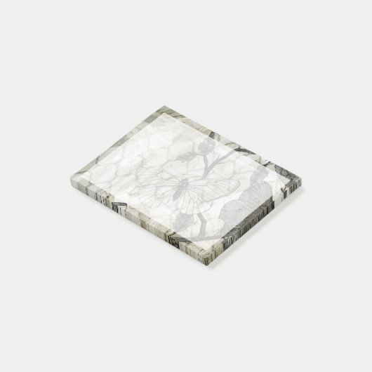 Arabesque Butterflies II Post-it Klebezettel (angewinkelt)