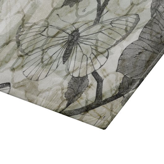 Arabesque Butterflies II Schneidebrett (Ecke)