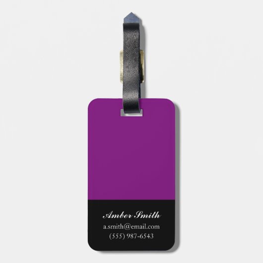 Arabesque Butterflies III Gepäckanhänger (Rückseite vertikal)