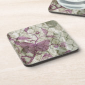 Arabesque Butterflies III Getränkeuntersetzer (Linke Seite)