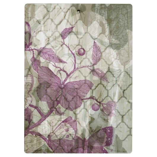Arabesque Butterflies III Klemmbrett (Rückseite)