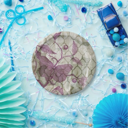 Arabesque Butterflies III Pappteller (Party)