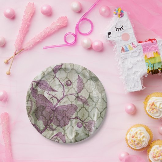 Arabesque Butterflies III Pappteller (Party)