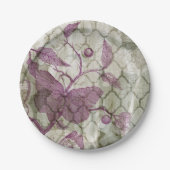 Arabesque Butterflies III Pappteller (Vorderseite)