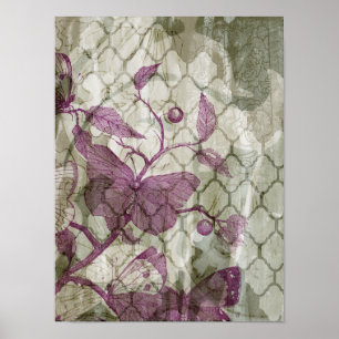 Arabesque Butterflies III Poster