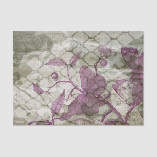 Arabesque Butterflies III Seidenpapier (Vorderseite)