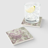 Arabesque Butterflies III Steinuntersetzer (Seitenansicht)