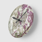 Arabesque Butterflies IV Runde Wanduhr (Winkel)