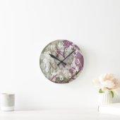 Arabesque Butterflies IV Runde Wanduhr (Zuhause)