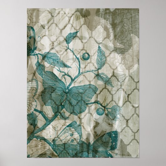 Arabesque Butterflies V Poster (Vorne)