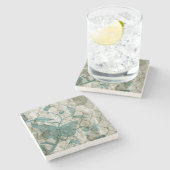 Arabesque Butterflies V Steinuntersetzer (Seitenansicht)